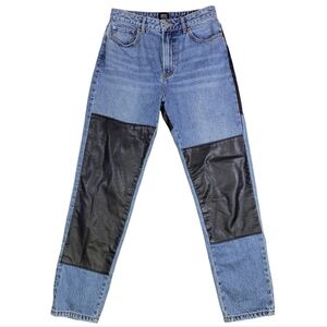 Urban Outfitters BDG Leather Patchwork Jeans Size 26